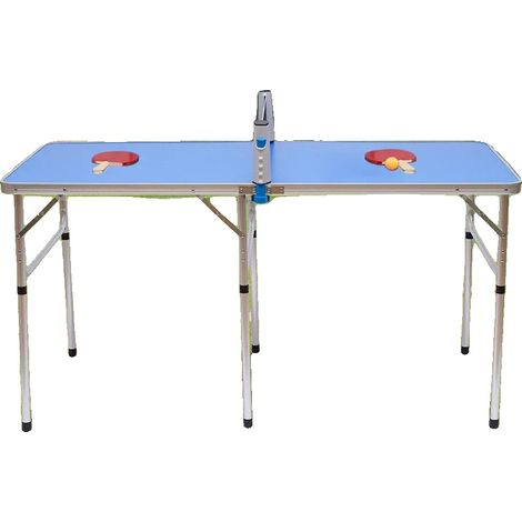 Table de Tennis de Table, MDF + Alliage d'Aluminium, 152 x 76 x 76 cm, Pour Jeu en Extérieur à Domicile (1/5)