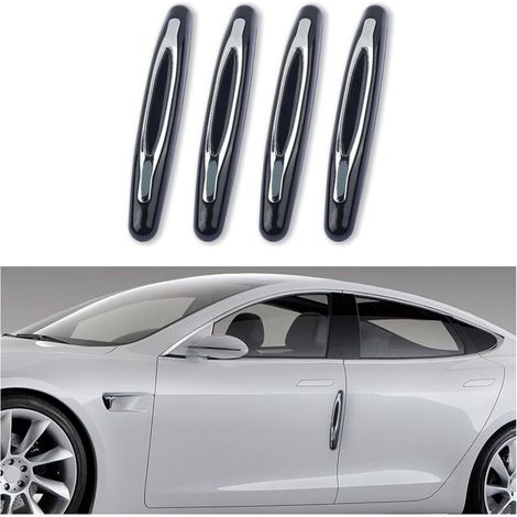4 protezioni per portiere auto, strisce protettive antigraffio con adesivo per decorazioni auto, accessori universali per portiere esterne (nero) (1/4)