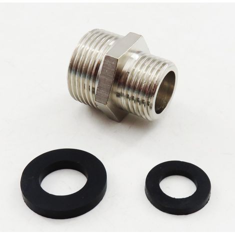 Gewindefittings aus Kupfer und Edelstahl, direkt verwendbare Doppelgewinde-Wasserrohrfittings 4/8", 6/8", 1", Reduzierstücke mit Außen- und Innengewinde. (1/5)