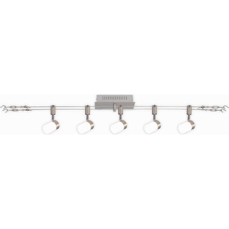 Naeve TONY Barre de spots LED pour plafond en acier blanc 3 000 K