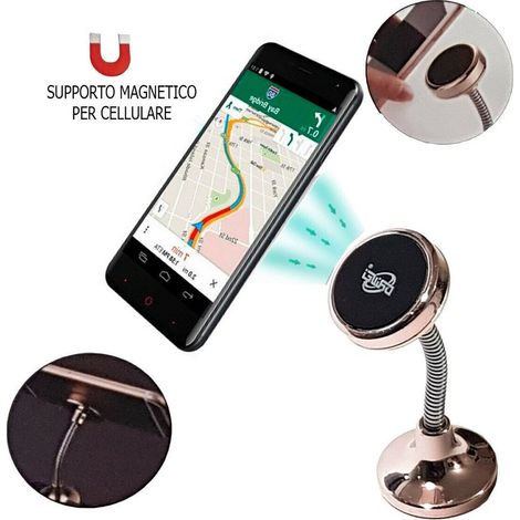 TrAdE Shop Traesio - Supporto Magnetico Per Cellulare Auto Adesivo Smartphone Flessibile Casa Ld-9069 -