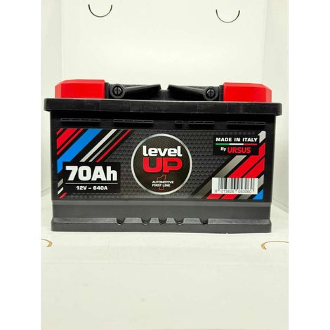 Level UP Batteria Auto 70Ah - Potente e Affidabile, Spunto 640A, 12V