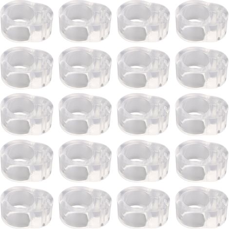 20pcs Butoirs de Porte en PVC Transparent Antichoc pour Poignée de Chambre (1/5)