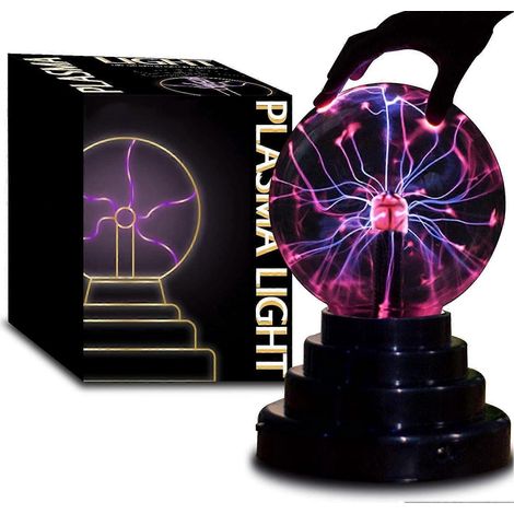 Boule/Lampe Plasma, Boule Nébuleuse Électrique Plasma Éclair, Tactile, Jouet, pour Fêtes, Décorations, Cadeau (7,6 cm, Alimentation USB) (1/5)