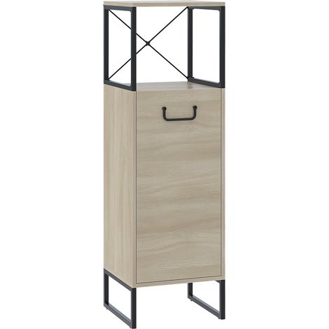 Mobiletto midi Vionna, Quercia/nero, 36 x 116.5 cm, Vicco