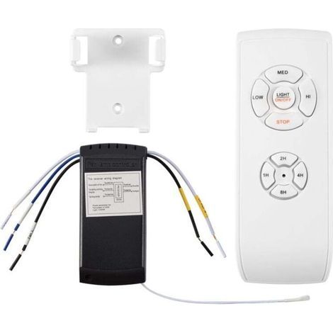 Kit di controllo remoto per ventilatori da soffitto, ventilatori da soffitto universali di piccole dimensioni, senza velocità, luce e timer. (1/4)