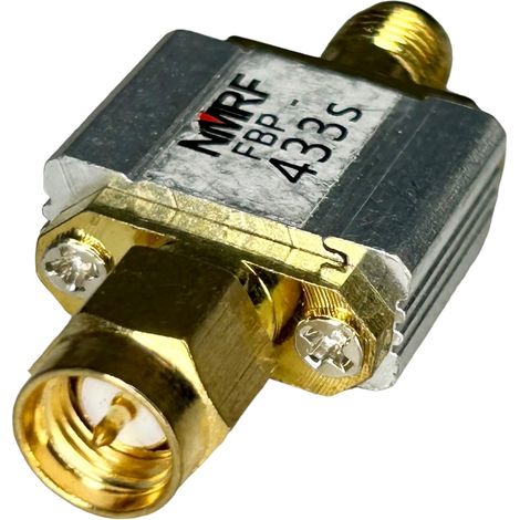 Filtro de paso de banda de 433 MHz, conector SMA / toma SMA v1