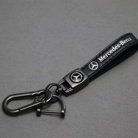 Bouchons de valve et porte-clés en cuir compatibles avec les Mercedes-Benz CESM séries CLK, GLK, GL, AB, AMG, GLS et GLE. Bouchons de valve, cache-poussière pour pneus, accessoires auto. (1/5)