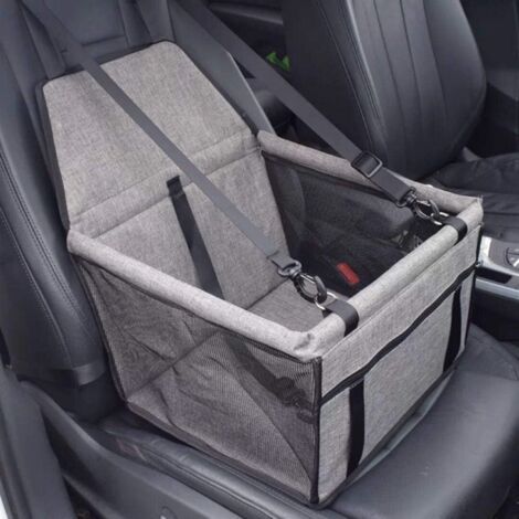 Siège d'auto de Voiture pour Les Chiens ou Chats, Panier Sac Transport étanche avec Ceinture de Sécurité de Voyage (grey) (1/2)