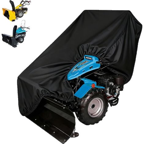 Bâche de protection pour souffleuse à neige, imperméable, protection solaire et protection UV en tissu polyester 210D, pour essoreuse à neige, coupe-vent, avec cordon de serrage et sac de (1/5)
