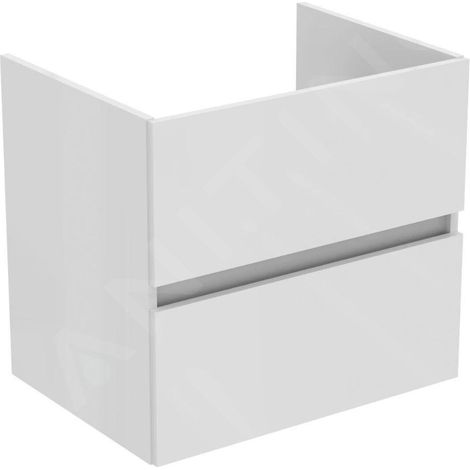 Ideal Standard Eurovit - Meuble-lavabo, 55x60x44 cm, 2 tiroirs, blanc brillant R0259WG (1/3)