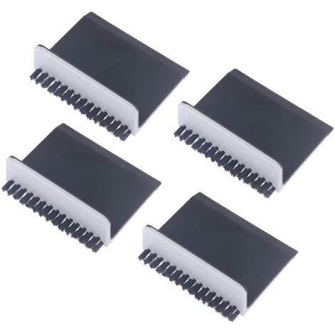 Ensemble de 4 brosses noires pour le nettoyage de la cuisine : brosses pour les plans de travail, brosses pour le nettoyage des légumes, accessoires de cuisine pour la maison, brosses de nettoyage pou (1/5)