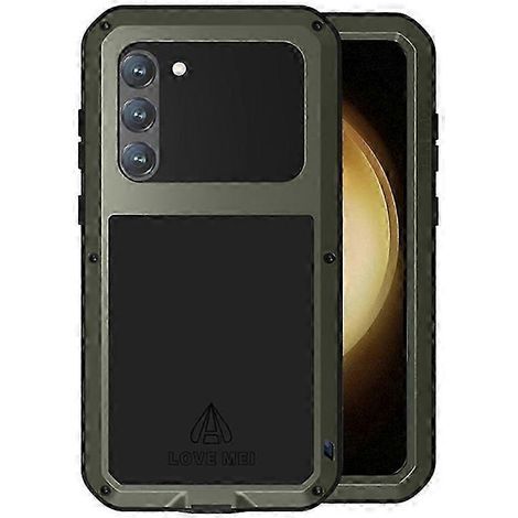 LOVE MEI Hülle für Galaxy S23+: Verstärkter Silikon- und Metallschutz, inklusive gehärtetem Glas, robuste und stoßfeste Hülle (1/5)