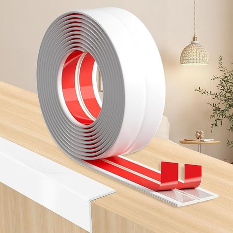 Protezioni angolari in PVC, profili autoadesivi, strisce decorative per soffitti, strisce di protezione per angoli di pareti (bianche, 4 cm x 8 metri) (1/5)