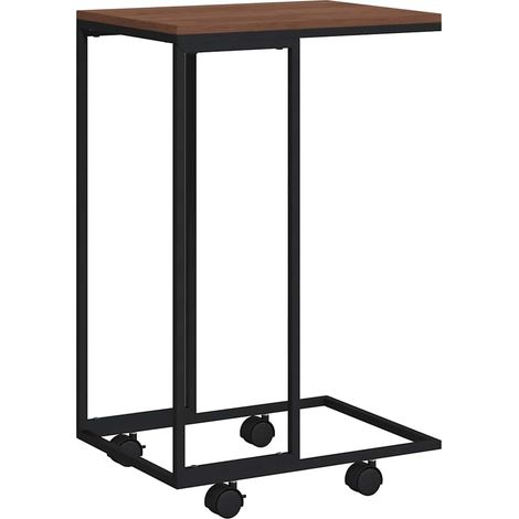 Maison Exclusive - Beistelltisch mit Rollen Schwarz 40x30x63,5 cm