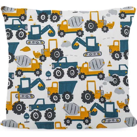 Lot de 1 housse de coussin décorative pour enfant - 40 x 40 cm - En coton bio - Avec fermeture éclair (1/5)