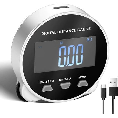Metre Ruban Digital Électronique 200M avec Écran LCD, Mètre Numérique Roulette Rechargeable Haute Précision, pour Diamètre Plat Incurvé Forme Impaire (1/5)