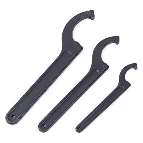 1x Clé à crochet réglable 45-52mm, clés à ergot, clé tricoise universelle, pour la fixation ou le démontage des écrous ronds et des couvercles de compteurs d'eau sur les machines-outils (1/5)