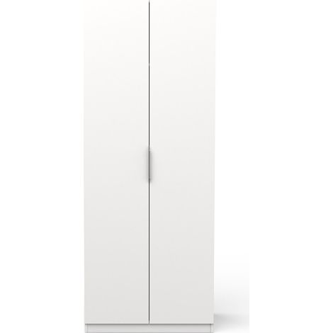 Armoire 2 Portes - Chambre Blanc Mat 79x203h cm (1/5)