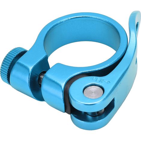 Korrosionsbeständige Sattelrohrklemme aus Aluminiumlegierung, langlebig, blau (1/5)