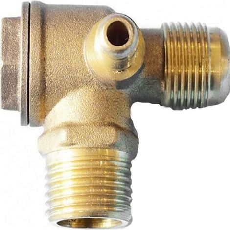 Valve De Non-Retour 3 Voies - Raccord Mâle 3/8"-14 - Pour Compresseur À Air - 1 Pièce (1/5)