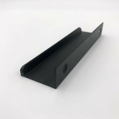6 Poignées de Meuble, 128 mm T Bar dissimulées Poignées de Porte Noir Mat, Poignée Profil en Aluminium (1/5)