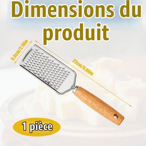 Rape Fromage, Rape à Fromage Manuelle pour Fromages à Pate Dure Rapeuse pour Parmesan Zesteur pour Agrumes en Acier Inoxydable (1/5)