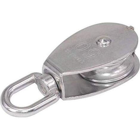 Seilrolle, Rolle aus Edelstahl 304, Edelstahlrolle, silber/50 mm (1/5)