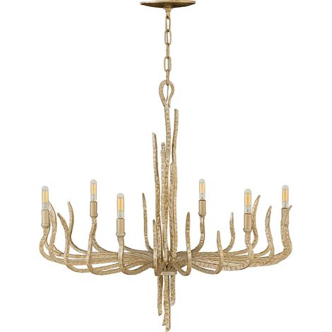 Elstead Spyre - Lampadario a 6 luci finitura oro, attacco E14 (1/5)