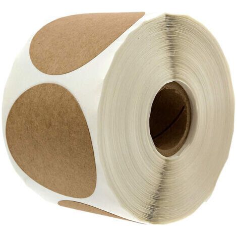 2 Pcs Etiquettes Autocollantes Rondes, 3.8cm/1.5" Étiquettes Adhésives Kraft Cuisson Congélateur Vierges Autocollant Merci pour Cadeaux Baking Enveloppe (1/5)