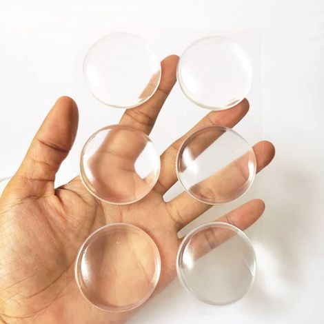Ahlsen Pieza de tope de puerta autoadhesivo, almohadilla de silicona elástica transparente, protector de tope de pared, tope de puerta para manijas de puertas de gabinetes, puertas y manijas de puerta (1/5)
