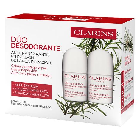 Coffret de 2 déodorants roll-on Clarins 50 ml (3666057465840)