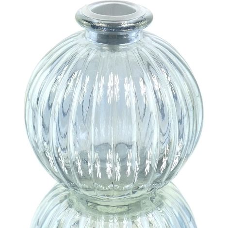 GASPER Mini Kugel-Kerzenhalter Glas,grau,Luster finish,8,4x8,2 cm (1/3)
