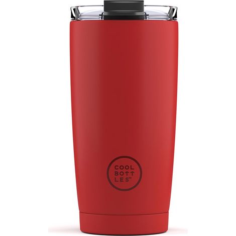 Gobelet Isotherme en Acier Inoxydable 550 ml - Tasse Thermique avec Couvercle Hermétique - Boissons froides 10h et chaudes 5h - Finition Anti-tâches - Vivid Red (1/5)