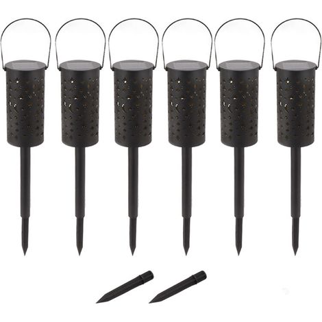 6 ensembles lampe de jardin solaire LED lumière étanche pour paysage étoile lune lampe de prise de sol pour pelouse extérieure Patio passerelle (1/5)