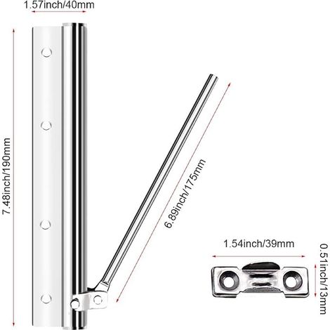 Door Closers Automatic Door Closer Spring Door Closer Stainless Steel Door Closer Adjustable Closer Doors with Screws For Interior and Exterior Doors Home Office Hotel (1/4)