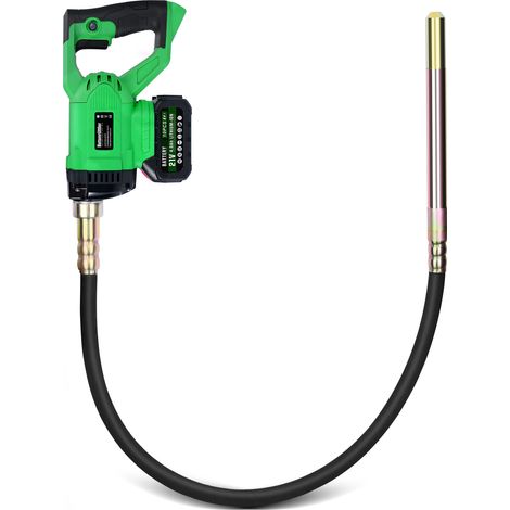 Vibrateur à Béton sans Fil 6000U/min 850W 2M Aiguille Vibrante Pour Beton est de 35 mm Vibration Vibreur à Ciment Portable pour Mélanger le Béton, Compat. Makita 18V Batt. (Sans Batterie)