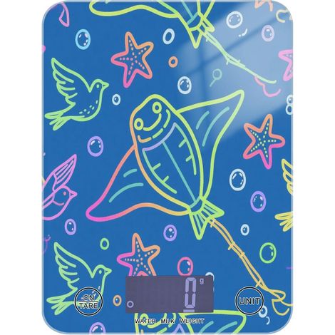Balance de cuisine numérique avec écran LCD 5 kg/5 g, animal de mer (1/5)