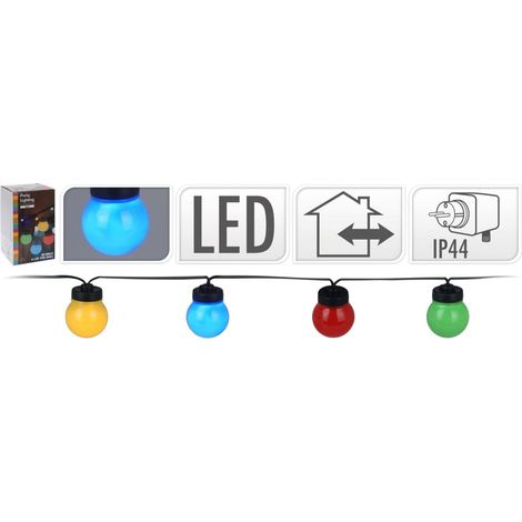GUIRNALDA LED 20 LAMPARAS Ø 5 CM MICROLED LUZ COLORES 3M - C46990650 (1/3)