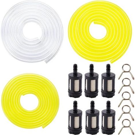 Adecuado para carburadores de cortacésped, manguera de combustible transparente de 2,55 y 35,5 mm, manguera de combustible de 36 mm y conjunto de clip para filtro de combustible de 1,5 m. (1/2)