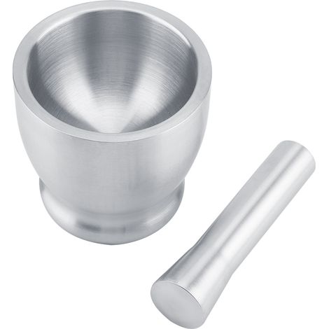 Mortier et Pilon en Acier Inoxydable, Broyeur pour Ail, Épices, Herbes et Grains, Outil de Cuisine Robust, 1 Pièce (1/5)