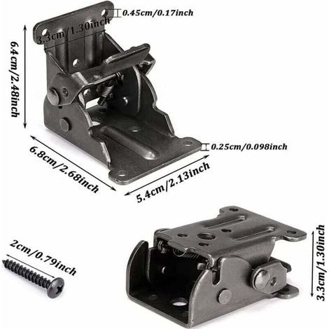 Cerniere pieghevoli autobloccanti a 90° – Set di 4 pezzi in nichel nero, per mobili e accessori modulari