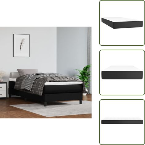 Sostegno medio-duro - vidaXL Materasso a Molle Insacchettate Rigidità Media Nero 90x190x20 cm in Similpelle - Sonno riposante