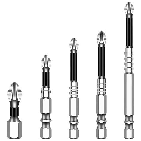 Ensemble de tête de lot de tournevis, tête de lot de tournevis ergonomique magnétique, résistant à l'usure, robuste, accessoires de perceuse électrique pour l'assemblage de meubles et la réparation d' (1/5)