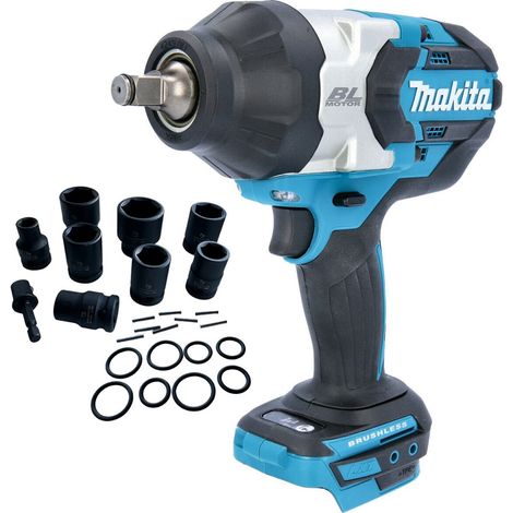 Makita DTW1002Z 18v LXT Brushless Cordless Impact Wrench 1/2 Drive +9 pc Socket
