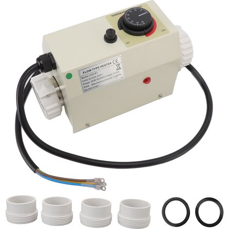 Thermostat intelligent d'écran tactile de chauffe-eau électrique de 3KW pour la piscine de baignoire AC 220-240V