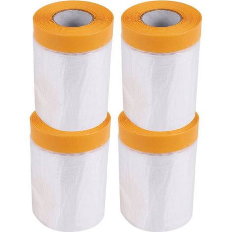 4 pièces film masquage antistatique rouleau 0.55x20m pré-collé pour peinture meuble (1/5)