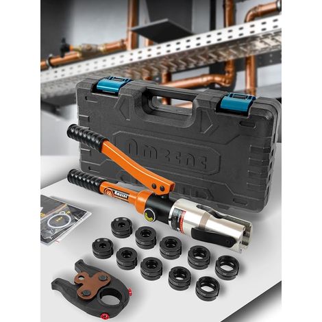 Pince à sertir avec contour en V et profil M, pour tube en cuivre, tube en acier au carbone et inserts de mâchoires en acier inoxydable V12, V15, V18, V22, V28 et M12, M15, M18 (1/5)