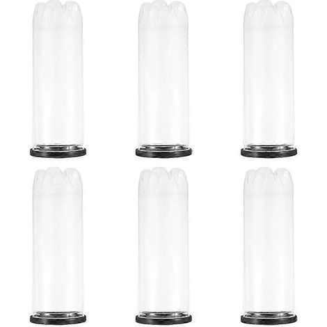 Porte-balles de tennis avec tube en PVC transparent, couvercle de protection noir, rangement intérieur/extérieur, lot de 6 (1/5)