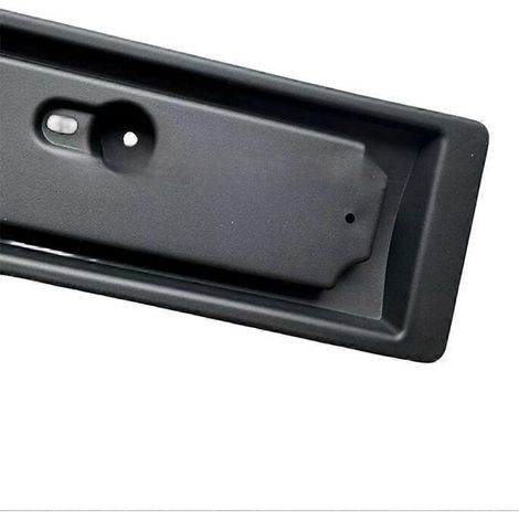 Support de plaque d'immatriculation avant pour plaques européennes, noir (1/5)